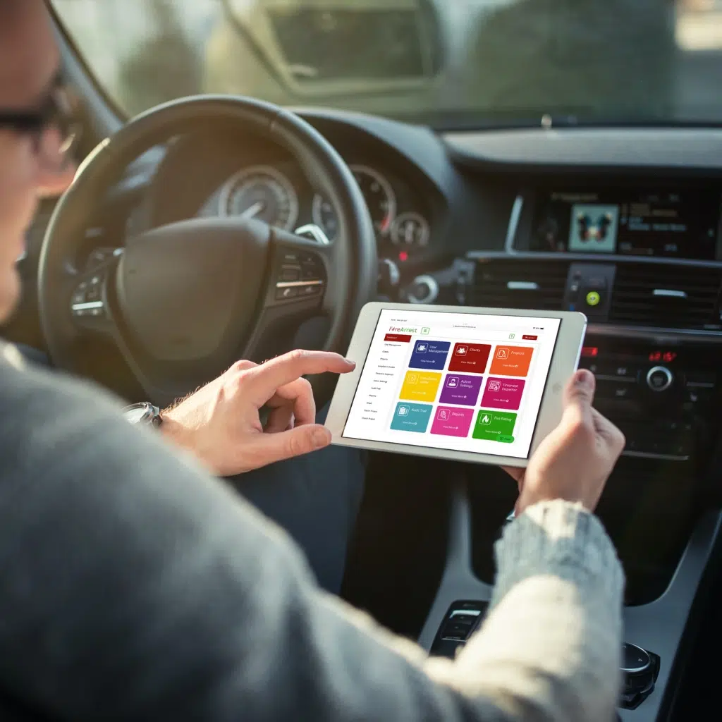 FireArrest App Being Used in Car