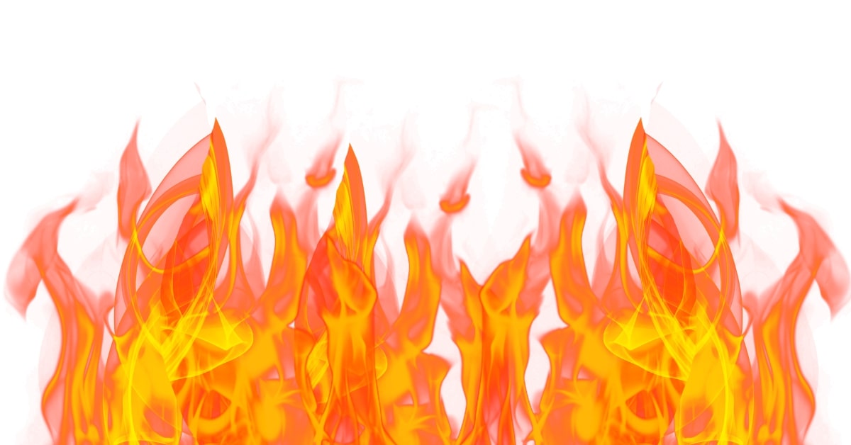 Picture of flames on a white background