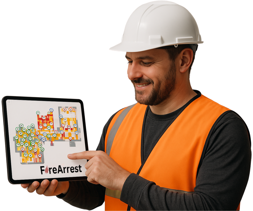Fire stopping expert demonstrates the leading firestopping app, FireArrest