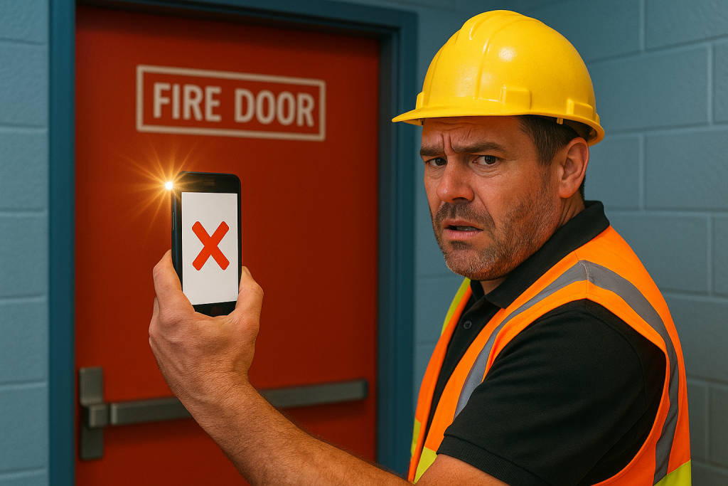 Bolster Systems user finds himself locked out of photographing a fire door for evidential purposes due to a paywall.